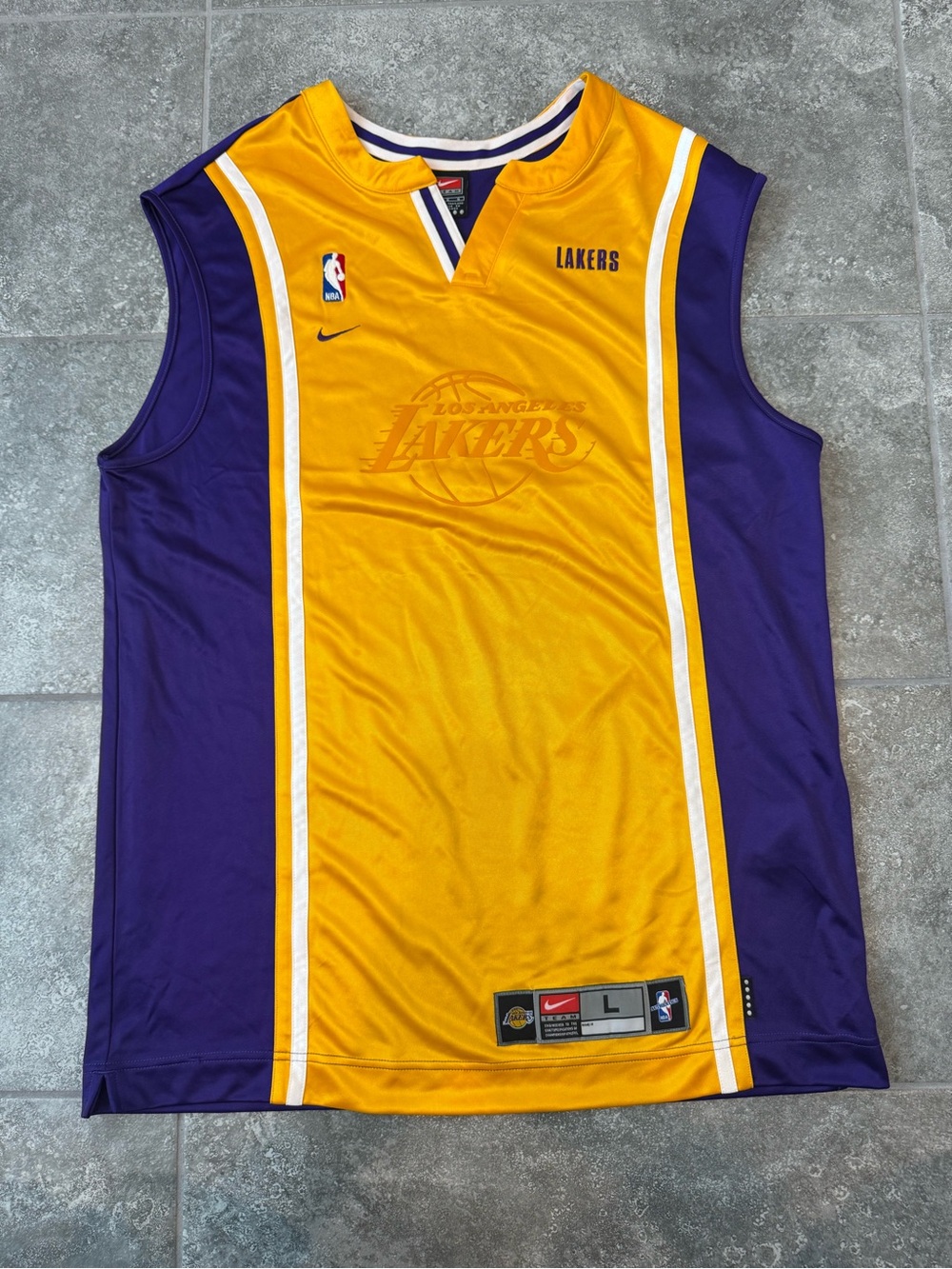 Los Angeles Lakers NBA Nike Alpha Project Blank Name Number purple yellow Jersey